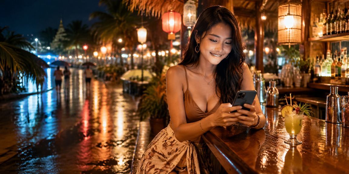 Người dùng tại Phú Quốc nạp tiền qua ví điện tử trên điện thoại buổi tối